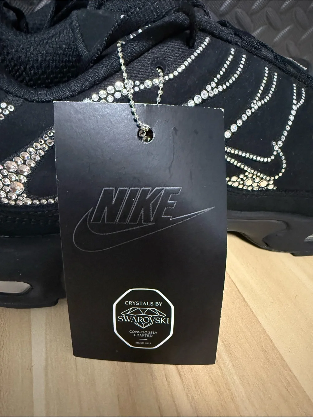 Nike Air Max Plus X Swarovski Crystals Moonlight Black FZ4237-001 Womens Size 9